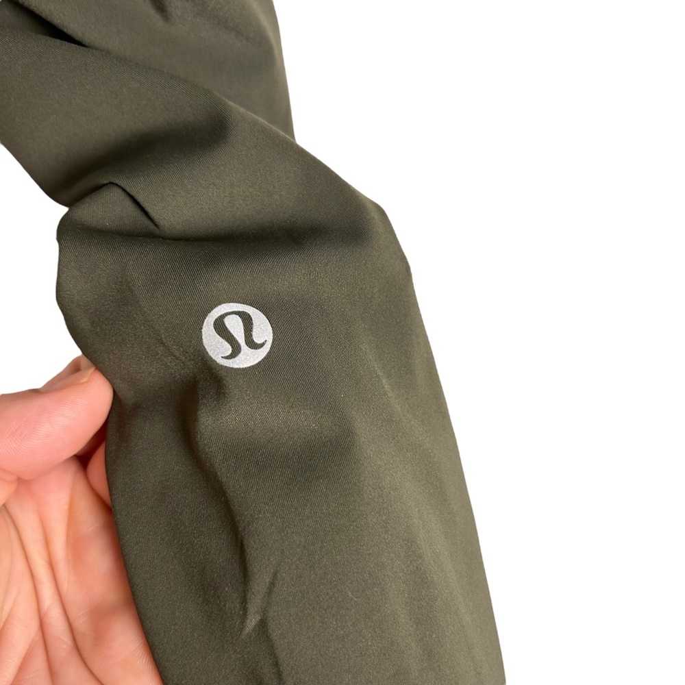 Lululemon Fast and Free Crop II 19" Non-Reflective in Dark Olive 6 - Picture 5 of 7